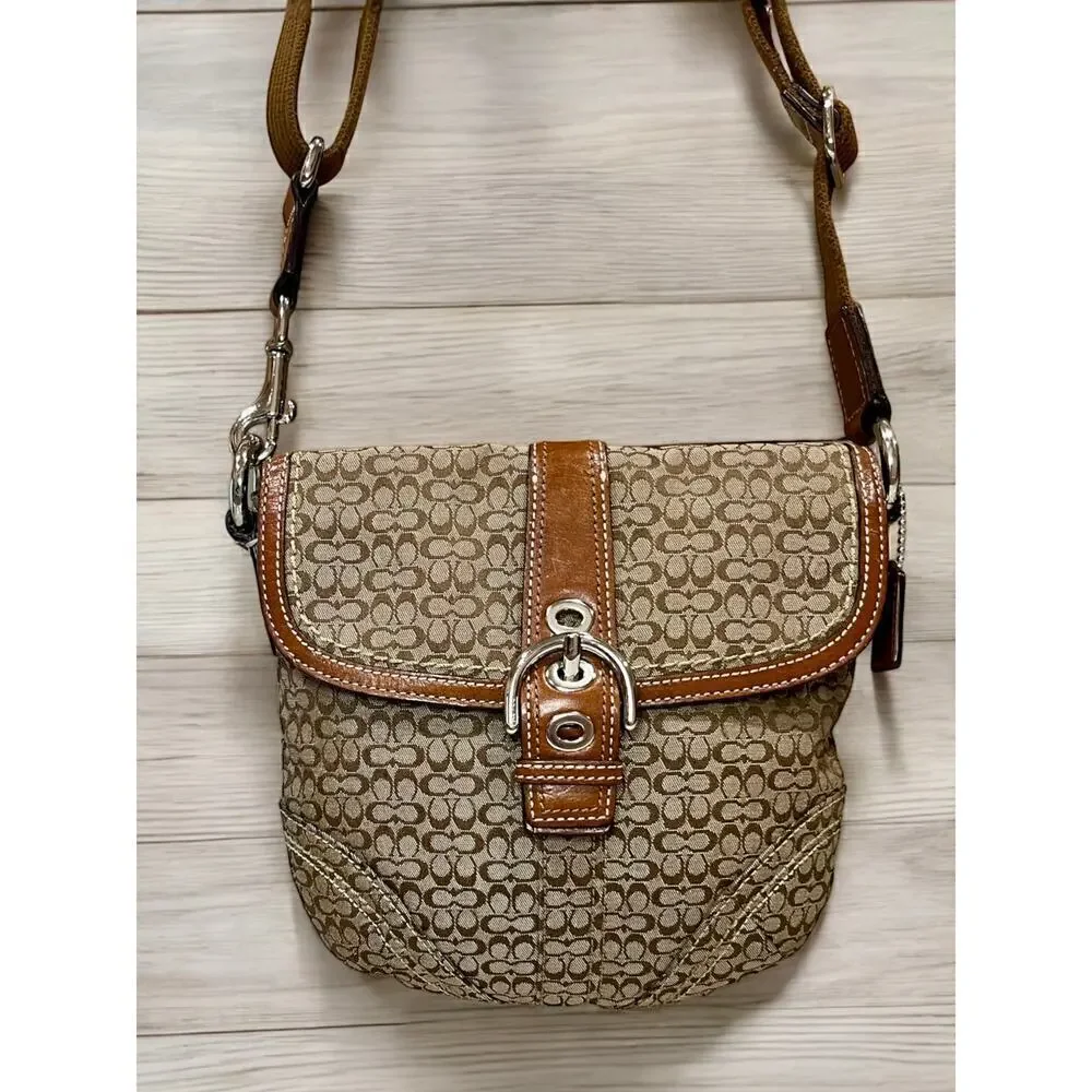Y2K Coach Mini Signature Jacquard Convertible Bag